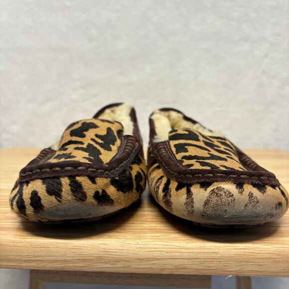 UGG Ansley Leopard Spot Calf Hair Slipper Women’s Size 7 - Picture 8 of 16